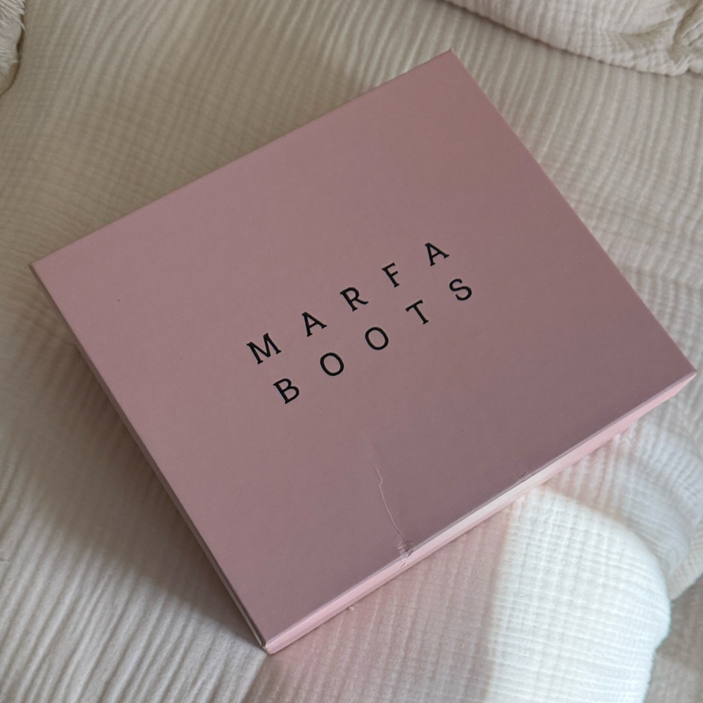 Marfa Cream and Blue Ankle Boots with Bow Detail - Picture 13 of 13